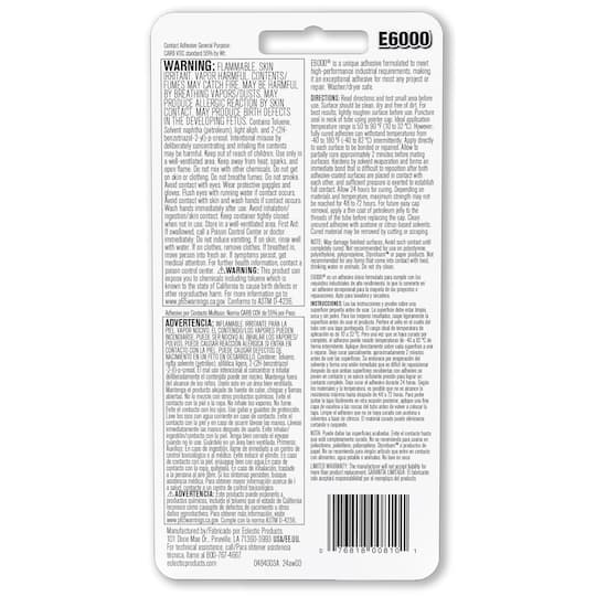 E6000 1oz. Industrial Strength Contact Adhesive
